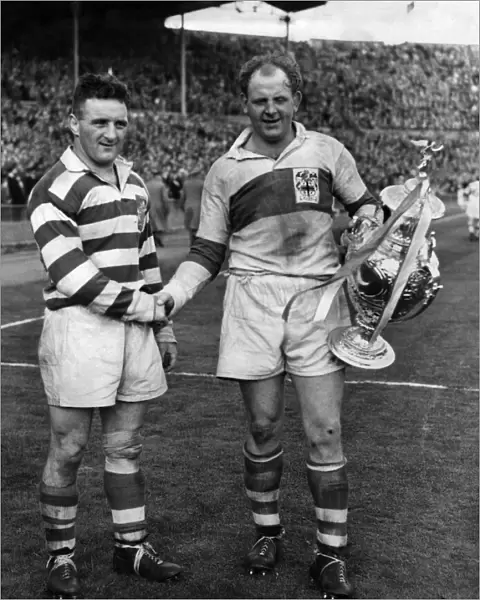 Rugby League Cup Final. St. Helens U. Halifax St. Helens wins the Rugby League Cup