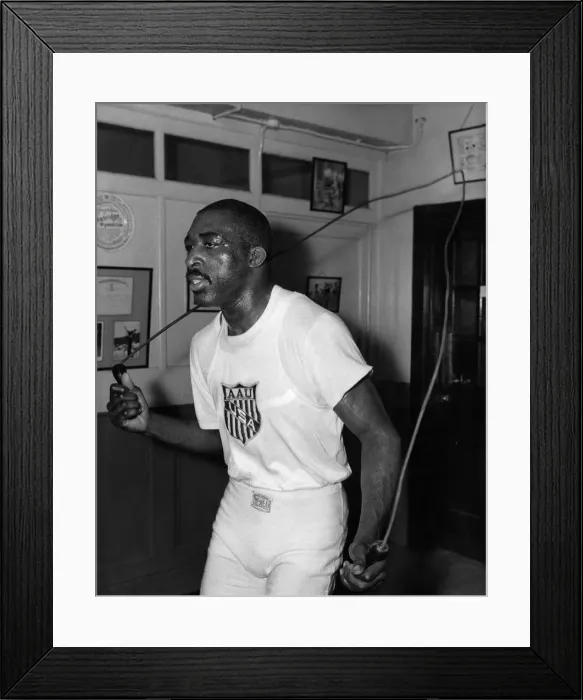 Framed Print : Randy Sandy doing his work out. May 1959 P011473 Randy Sandy. Boxer Framed Print : Randy Sandy doing his work out. May 1959 P011473 Randy Sandy. Boxer