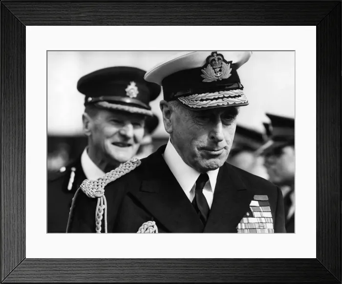 Framed Print : Lord Mountbatten reviews the cadet policemen at the passing out parade at the training Framed Print : Lord Mountbatten reviews the cadet policemen at the passing out parade at the training