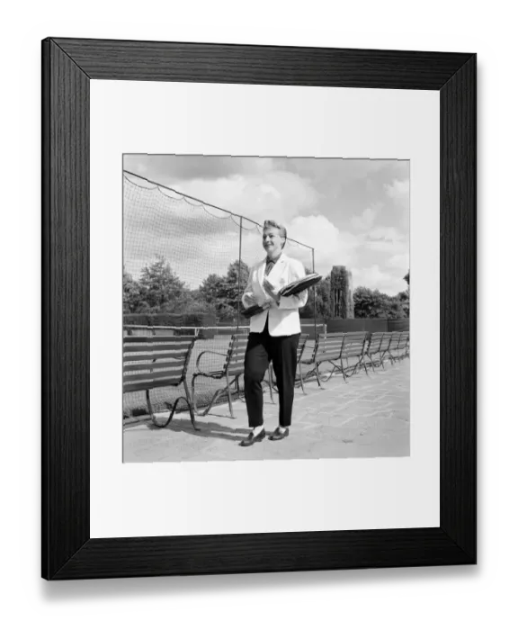 Framed Print : Darlene Hard the American tennis star photographed at Wimbledon today