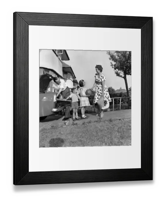 Framed Print : Family at home: Mr. and Mrs. Atkins, (Christian names Thelma and Derek Framed Print : Family at home: Mr. and Mrs. Atkins, (Christian names Thelma and Derek