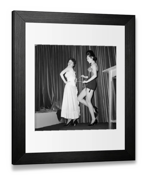 Framed Print : Swimsuit Fashion: Fashion show of Spirella foundation garments Framed Print : Swimsuit Fashion: Fashion show of Spirella foundation garments