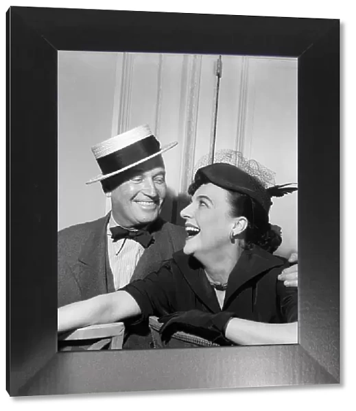 Maurice Chevalier and Noele Gordon. October 1952 C5236