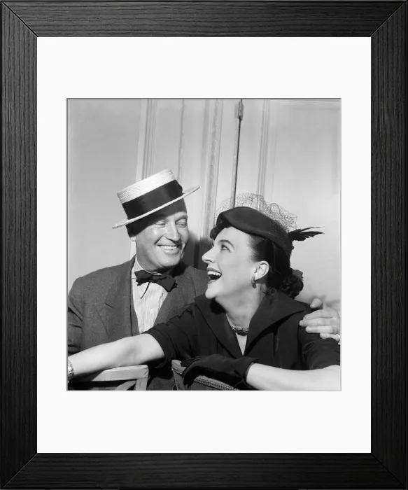 Framed Print : Maurice Chevalier and Noele Gordon. October 1952 C5236 Framed Print : Maurice Chevalier and Noele Gordon. October 1952 C5236