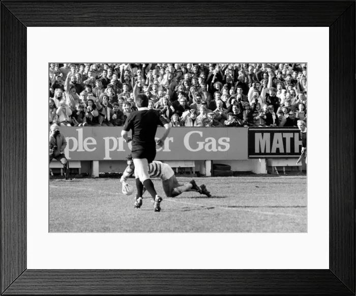 Framed Print : 1986 Rugby League Challenge Cup Second Round match. at Central Park, Manchester