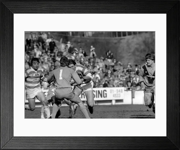 Framed Print : 1986 Rugby League Challenge Cup Second Round match. at Central Park, Manchester