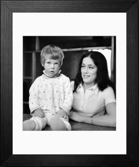 Framed Print : A mother with her two year old boy toddler. December 1969 Z11890-002