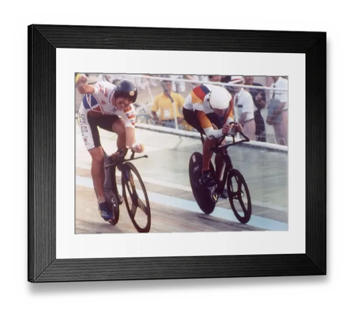 Framed Print : 1992 Olympic Games in Barcelona. Mens Individual Pursuit 4000 Metres Cycling Race