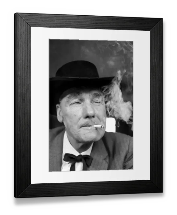 Framed Print : That mean Cowboy look. Lot Beedon 63 years old miner goes looking for the sheriff of