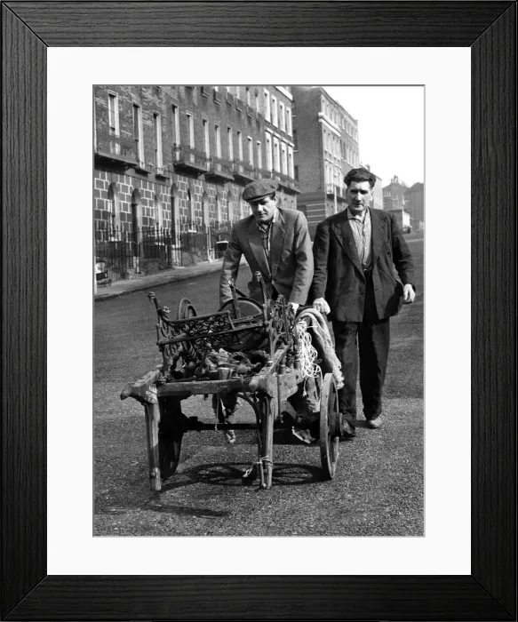 Framed Print : The rag merchant in picture is Mr. Harry Ingram. October 1959 P004950 Framed Print : The rag merchant in picture is Mr. Harry Ingram. October 1959 P004950