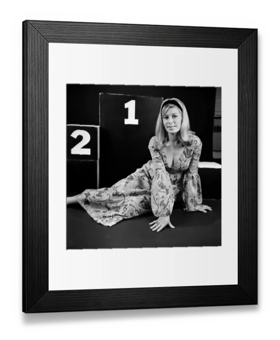 Framed Print : British runner Mary Rand poses during a photoshoot in the studio Framed Print : British runner Mary Rand poses during a photoshoot in the studio