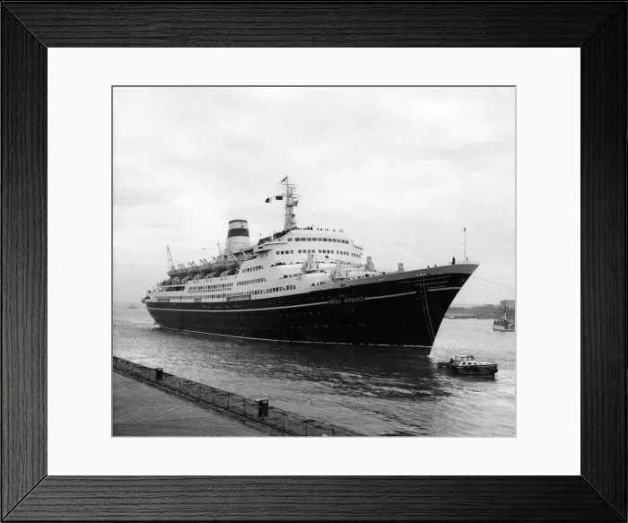 Framed Print : Russian Liner Ivan Franko'Arrives Tilbury. December 1964 P005362 Framed Print : Russian Liner Ivan Franko'Arrives Tilbury. December 1964 P005362