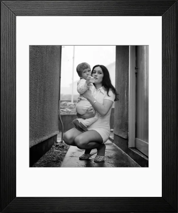 Framed Print : A mother with her two year old boy toddler. December 1969 Z11890-001 Framed Print : A mother with her two year old boy toddler. December 1969 Z11890-001