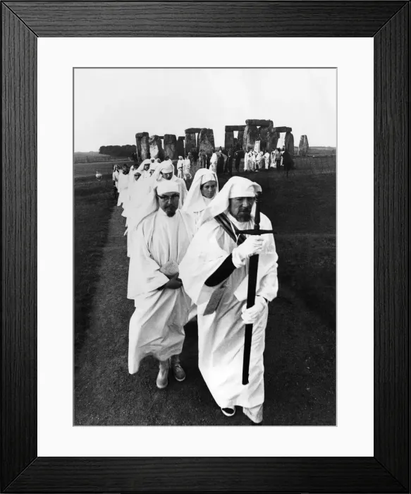 Framed Print : Druids: Thirty-four Druids ('companions and friends of the mother grove of Framed Print : Druids: Thirty-four Druids ('companions and friends of the mother grove of