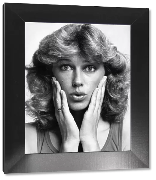 Beauty without surgery - facial exercises. Model Sara Jalkden. July 1980 P009176