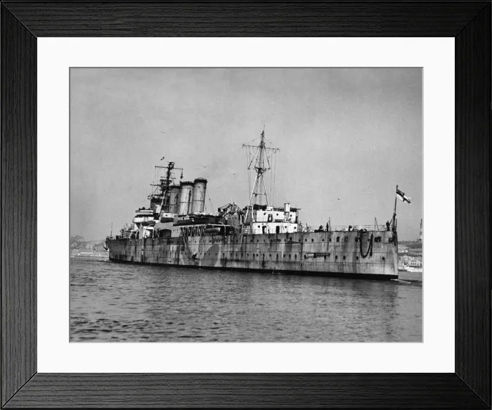Framed Print : Devonshire being towed up harbour. May 1947 P009240 Framed Print : Devonshire being towed up harbour. May 1947 P009240