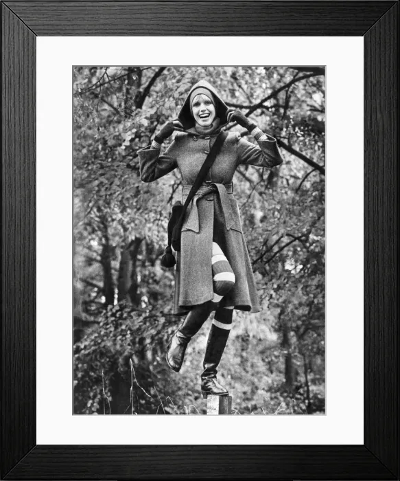Framed Print : Toggle-Fastened birdseye check coat £24. 50 at Irvine Sellars shops Framed Print : Toggle-Fastened birdseye check coat £24. 50 at Irvine Sellars shops