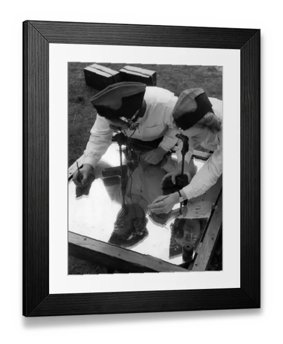 Framed Print : ATS girls at an East Court Experimental Station. All the girls are specialists