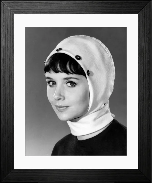 Framed Print : Woman wearing all in one headscarf. Reveille Fashions. Ann Cave. January 1967 P008519 Framed Print : Woman wearing all in one headscarf. Reveille Fashions. Ann Cave. January 1967 P008519