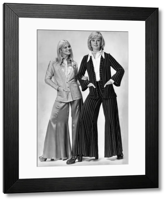 Framed Print : Clothing. Bright flares. The revolution is over. Long live trousers