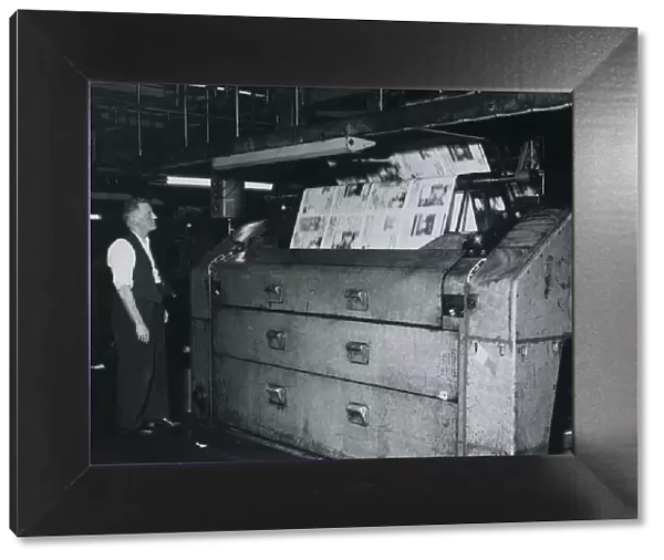 Printing of the Daily Mirror newspaper April 1954