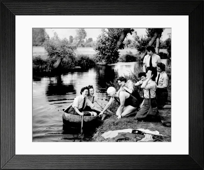 Framed Print : Off duty in Normandy, Northern France, girls of the Womens Auxiliary Air Force