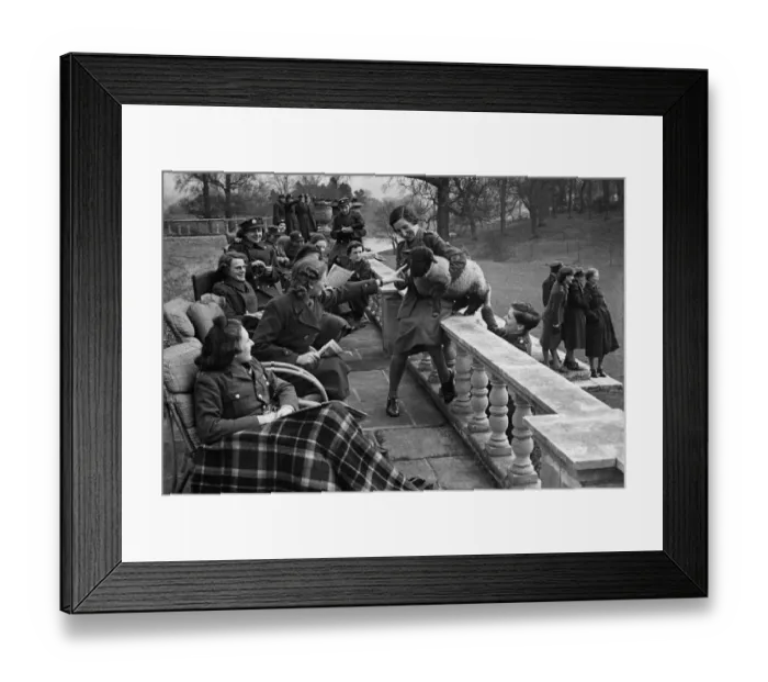 Framed Print : Girls relaxing on the terrace sun bathing with Larry the pet lamb at the ATS resthouse Framed Print : Girls relaxing on the terrace sun bathing with Larry the pet lamb at the ATS resthouse