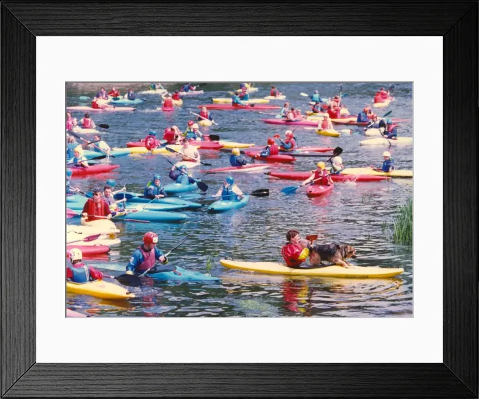 Framed Print : Do any of the canoeist know what they are doing or even where they are going