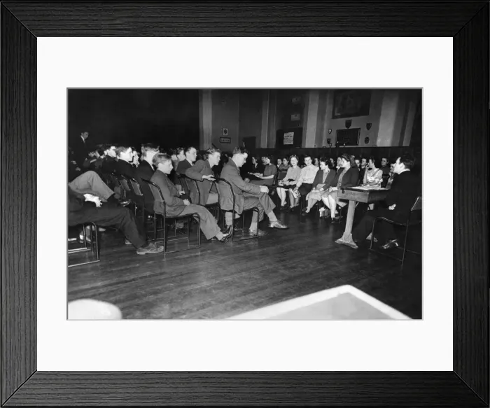 Framed Print : Camberwell discussion Club, where Britains youth of both sexes from the age of about Framed Print : Camberwell discussion Club, where Britains youth of both sexes from the age of about