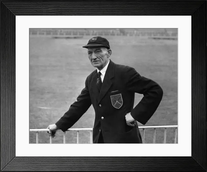 Framed Print : Groundsman Herry Williams whose all-out efforts saved the third Test match between Framed Print : Groundsman Herry Williams whose all-out efforts saved the third Test match between