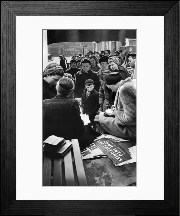 Framed Print : Women. sign up for war work. April 1942 P010101 Framed Print : Women. sign up for war work. April 1942 P010101