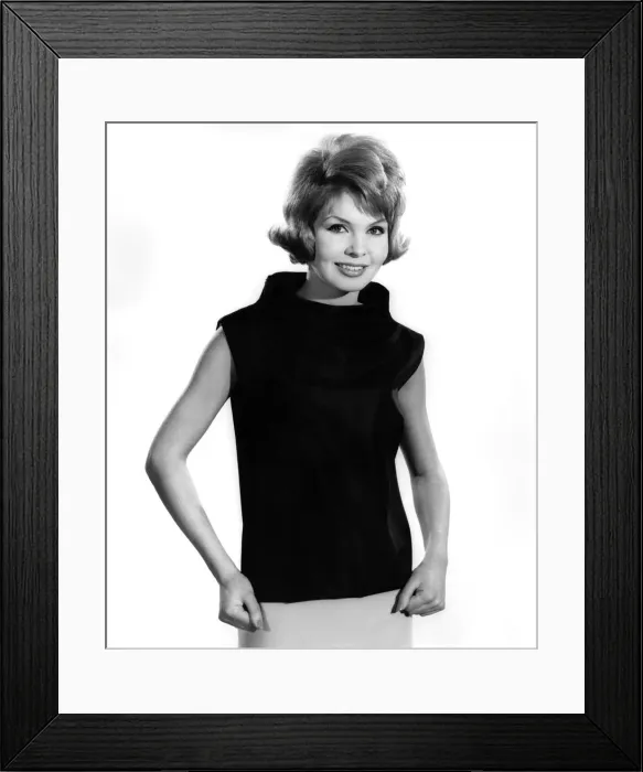 Framed Print : Model Liz Duke wearing sleveeless top with polo neck. February 1962 P008888