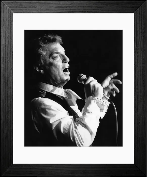 Framed Print : Pop singer Guy Mitchell performing on stage. Circa 1959 P009783 Framed Print : Pop singer Guy Mitchell performing on stage. Circa 1959 P009783