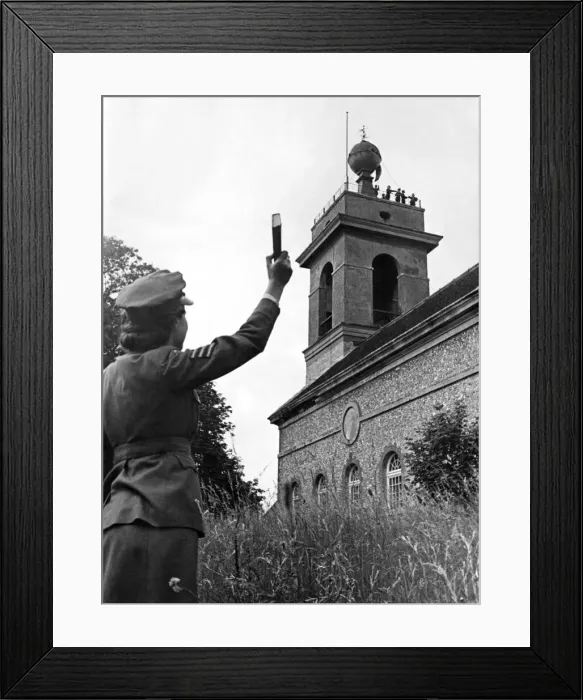 Framed Print : A Sageant brings a prayer book back to the church after it was left behind by one of