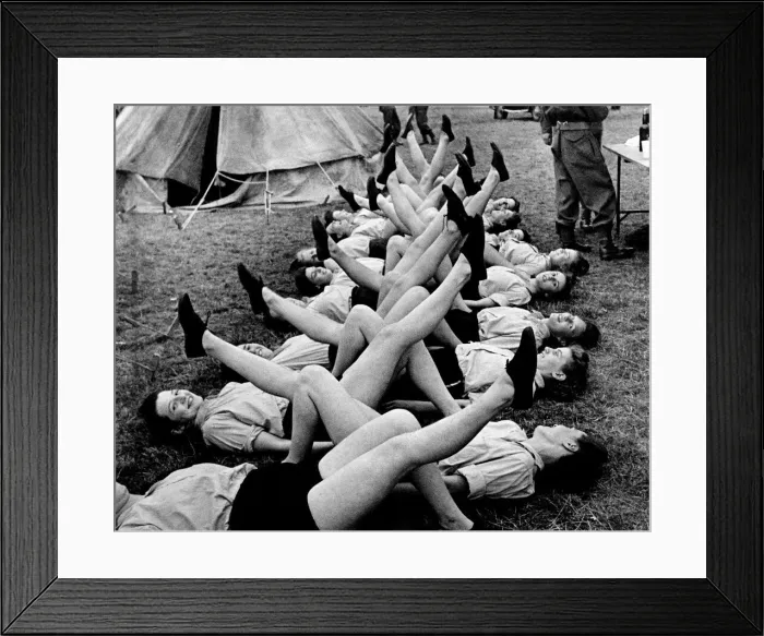 Framed Print : The 242 unit St. Pancras WJAC rehearsing their health exercises, and a Russian dance turn Framed Print : The 242 unit St. Pancras WJAC rehearsing their health exercises, and a Russian dance turn