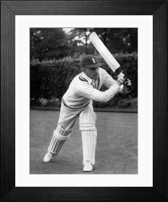 Framed Print : Lancashire county cricket player Cyril Washbrook. April 1958 P009604 Framed Print : Lancashire county cricket player Cyril Washbrook. April 1958 P009604