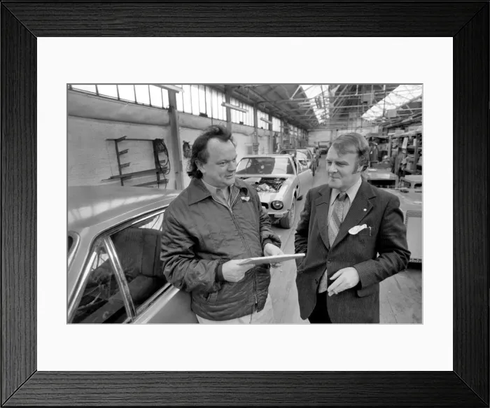 Framed Print : Aston Martin crisis. January 1975 75-00094 Framed Print : Aston Martin crisis. January 1975 75-00094
