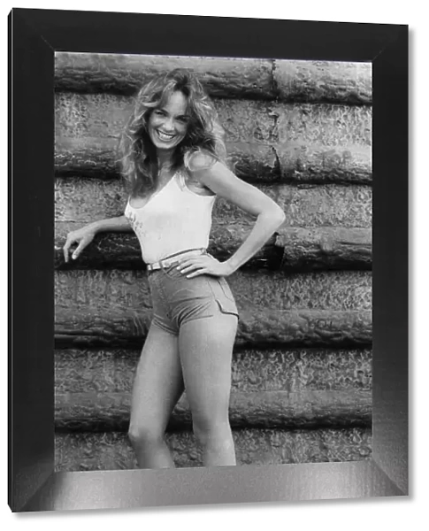 American actress Catherine Bach who plays Daisy Duke in the television series The Dukes