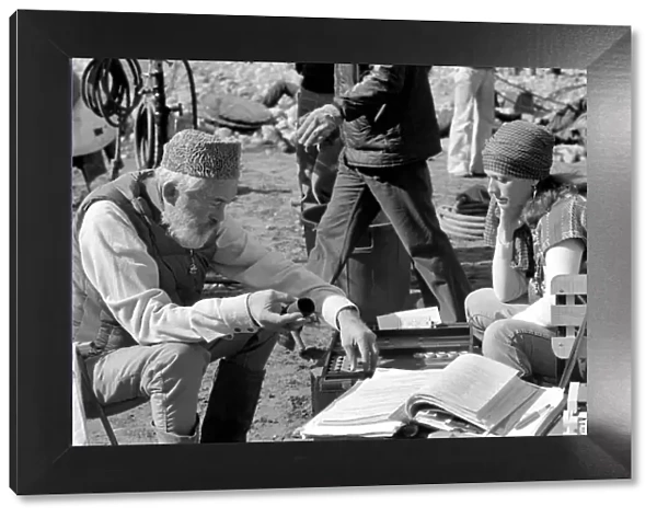 Film Director John Huston on the set of his latest picture '