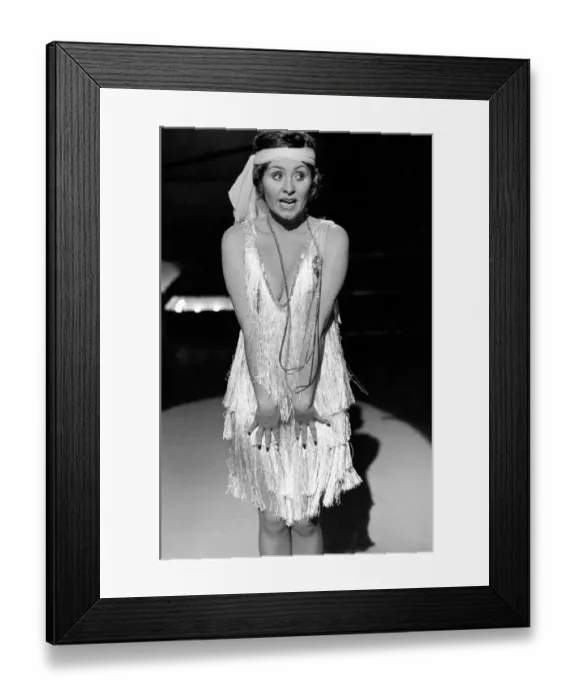 Framed Print : Pop Singer Lulu performing on stage. February 1975 Framed Print : Pop Singer Lulu performing on stage. February 1975