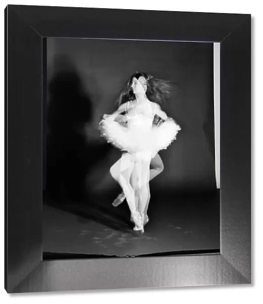 Woman dancing with topless ballet dress February 1975 75-00969-003