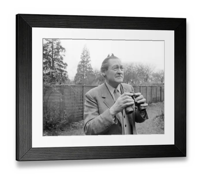 Framed Print : Bird watcher. Sir Martin Furnival Jones. Ex MI5 Boss. Britain Framed Print : Bird watcher. Sir Martin Furnival Jones. Ex MI5 Boss. Britain
