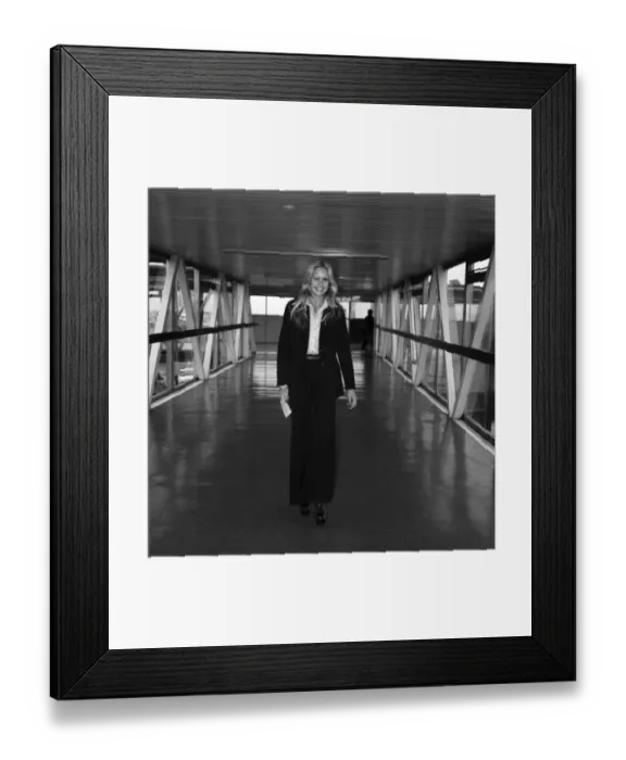 Framed Print : Miss World Anneline Kriel of South Africa at Heathrow airport Framed Print : Miss World Anneline Kriel of South Africa at Heathrow airport
