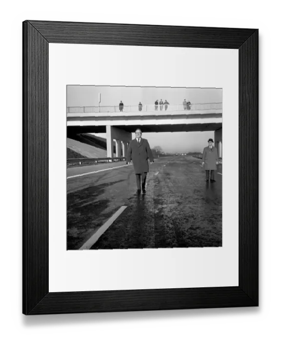 Framed Print : Transport: Roads: Fred Mulley, Minister of Transport, opened the 13 mile stretch of Framed Print : Transport: Roads: Fred Mulley, Minister of Transport, opened the 13 mile stretch of