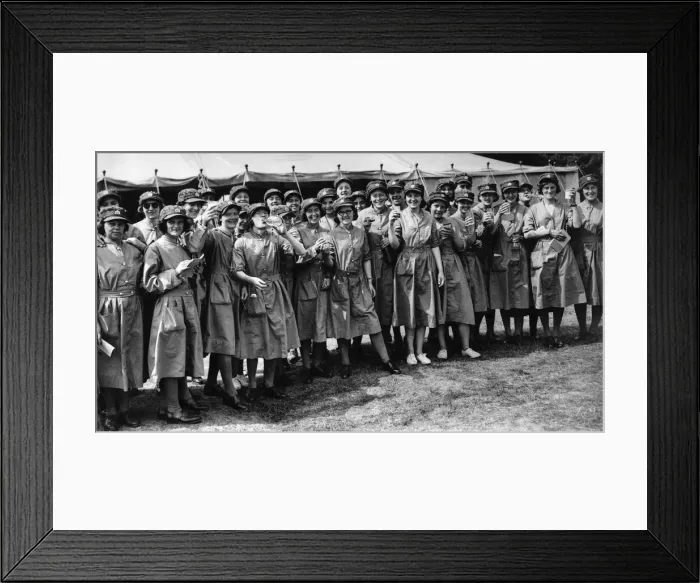 Framed Print : ATS cooks celebrate after lunch with a drink. June 1939 P010074 Framed Print : ATS cooks celebrate after lunch with a drink. June 1939 P010074