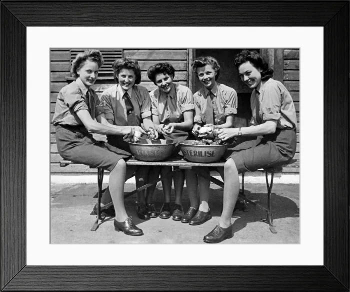 Framed Print : World War II Women. A Beauty Competition was held in a local Cinema Hall to find a Queen Framed Print : World War II Women. A Beauty Competition was held in a local Cinema Hall to find a Queen