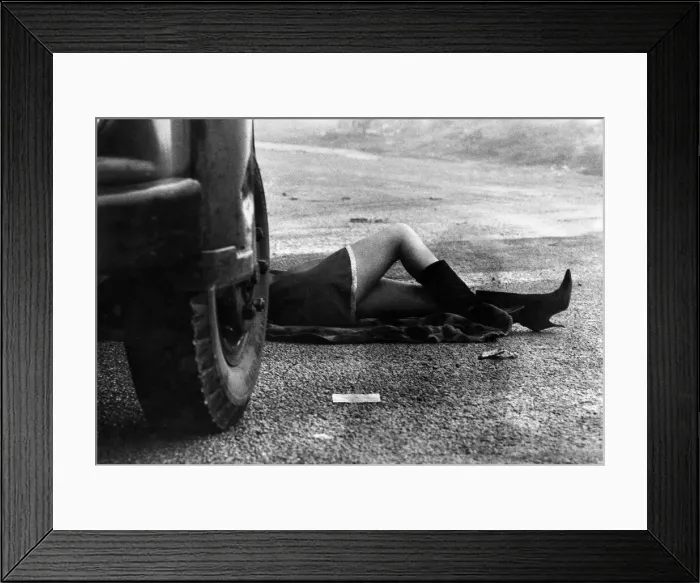 Framed Print : Woman car mechanic. No need to stop, chaps. Sue Goslings managing quite well Framed Print : Woman car mechanic. No need to stop, chaps. Sue Goslings managing quite well