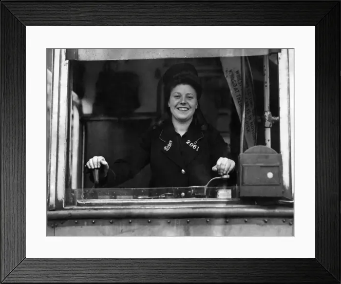 Framed Print : World War II: Women. Miss Joan Garside of Prestwick, driver number 2061 Framed Print : World War II: Women. Miss Joan Garside of Prestwick, driver number 2061