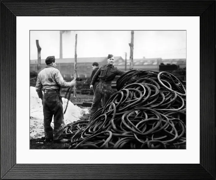 Framed Print : The war on Waste seen here at a Western Command Salvage Depot Framed Print : The war on Waste seen here at a Western Command Salvage Depot