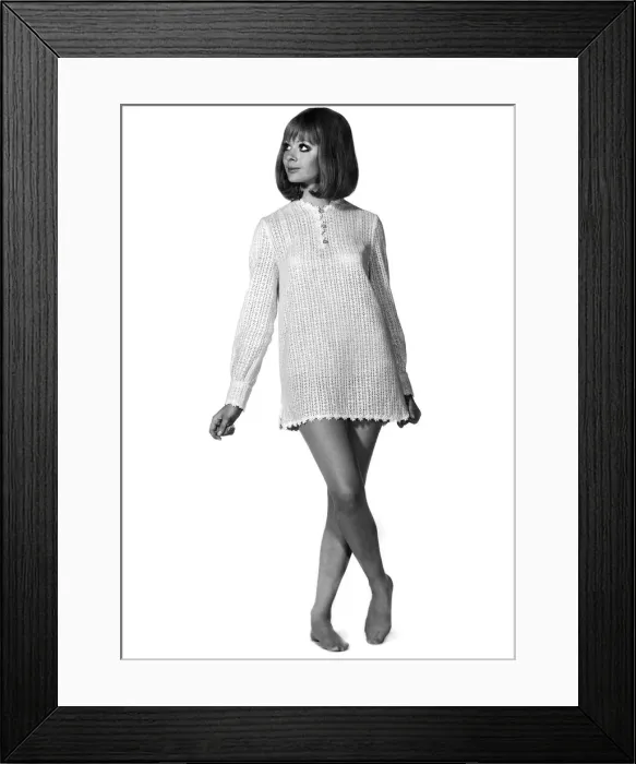 Framed Print : Reveille Fashions: Penny Dennis weaing a mini dress. November 1969 P008483